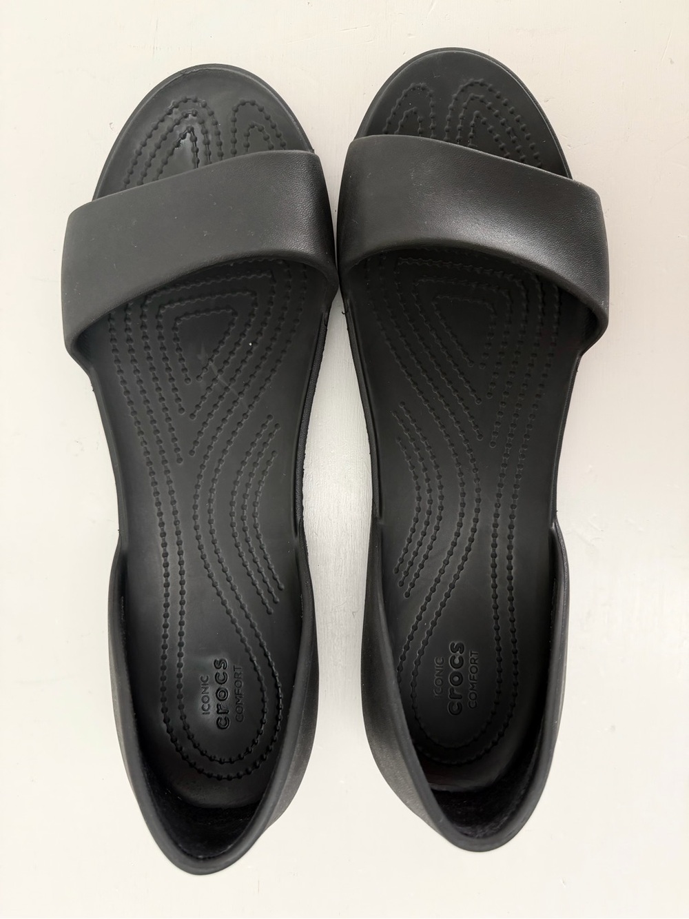 CROCS • Women's Black Open-Toe D'Orsay Sandal • Size 10 - Picture 5 of 9